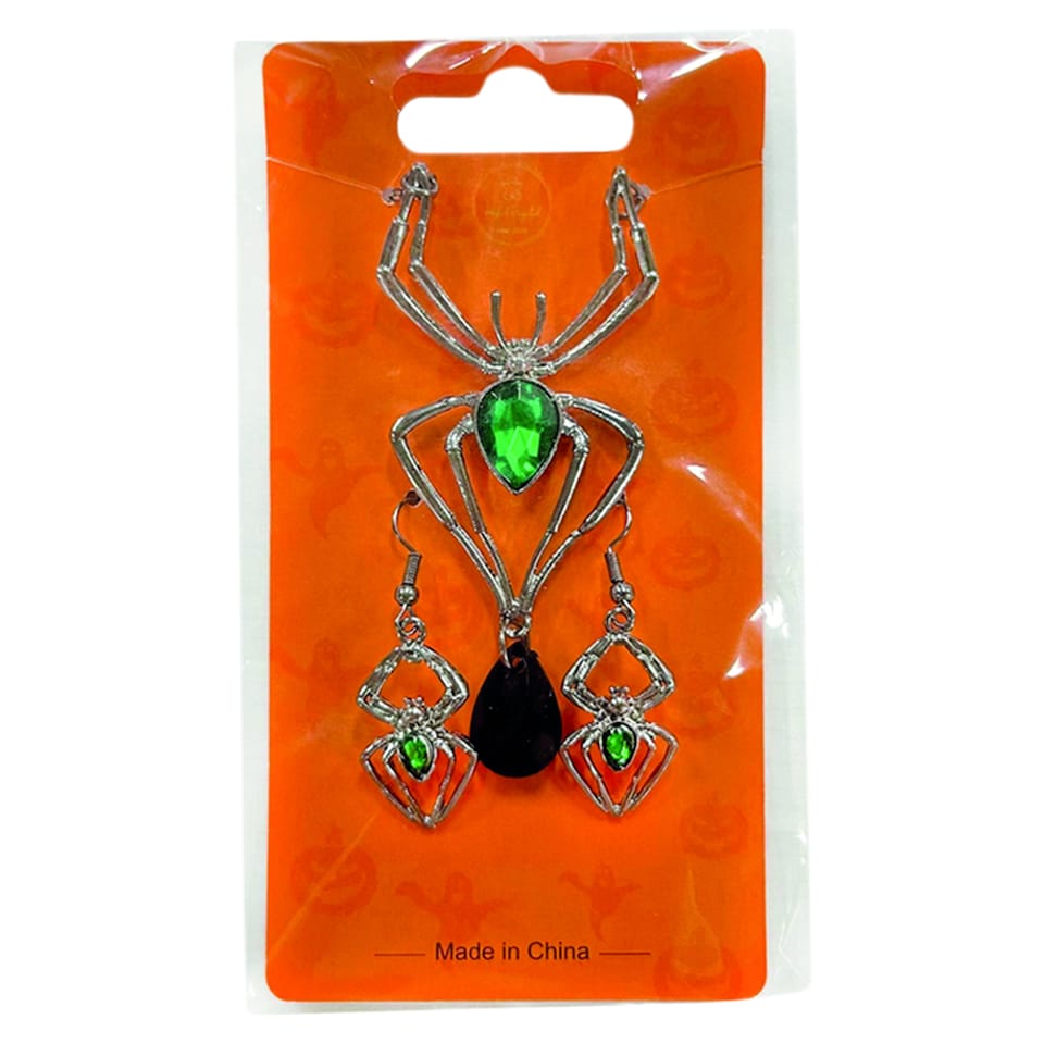 image 1 of Spider Neklace and Earring