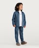 image 1 of F&F Boys 2-Piece Cotton Rich Happy Days Only T-Shirt and Shacket Set in Navy