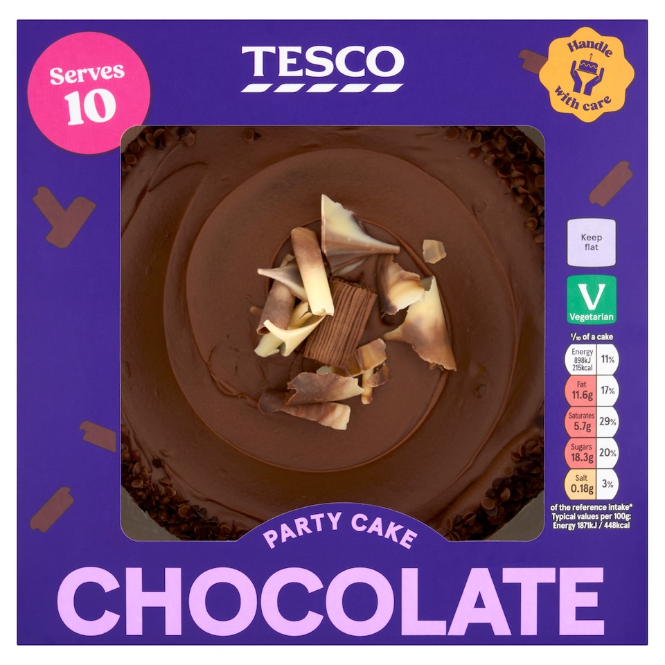 Tesco Small Chocolate Party Cake
