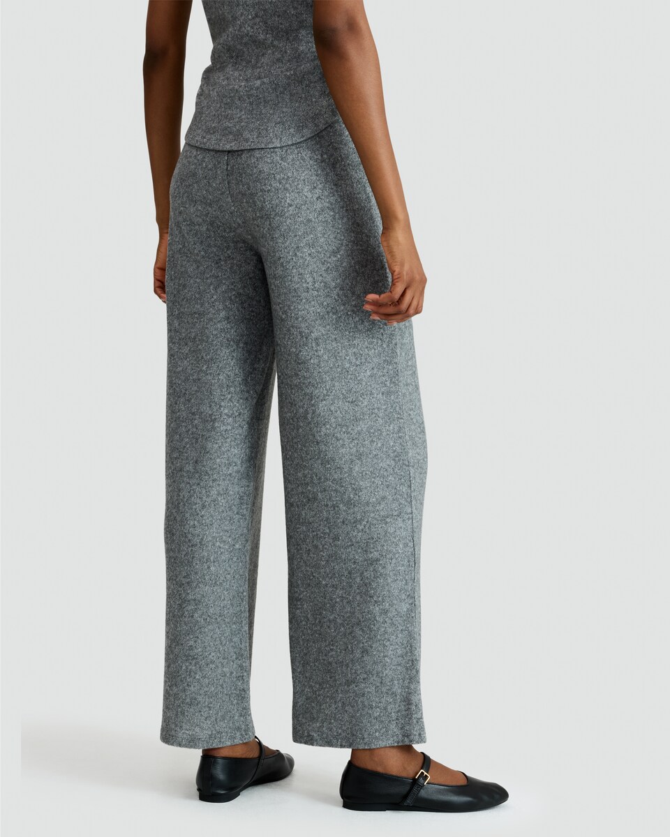 image 1 of F&F Wide Leg Pink Tuck Pleated Trousers in Grey
