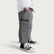 F&F Boys Cargo Drawstring Trousers in Grey