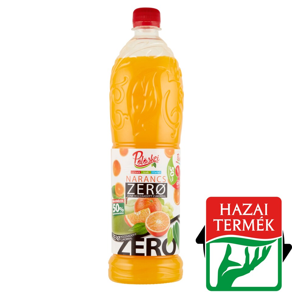 Pölöskei Zero Orange Flavoured Syrup with Sweeteners 1 l