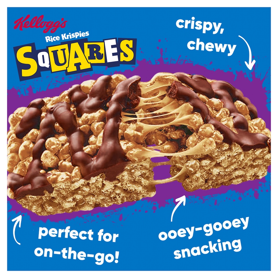 image 1 of Kellogg's Rice Krispies Squares Chocolate & Honeycomb  4 x 33g