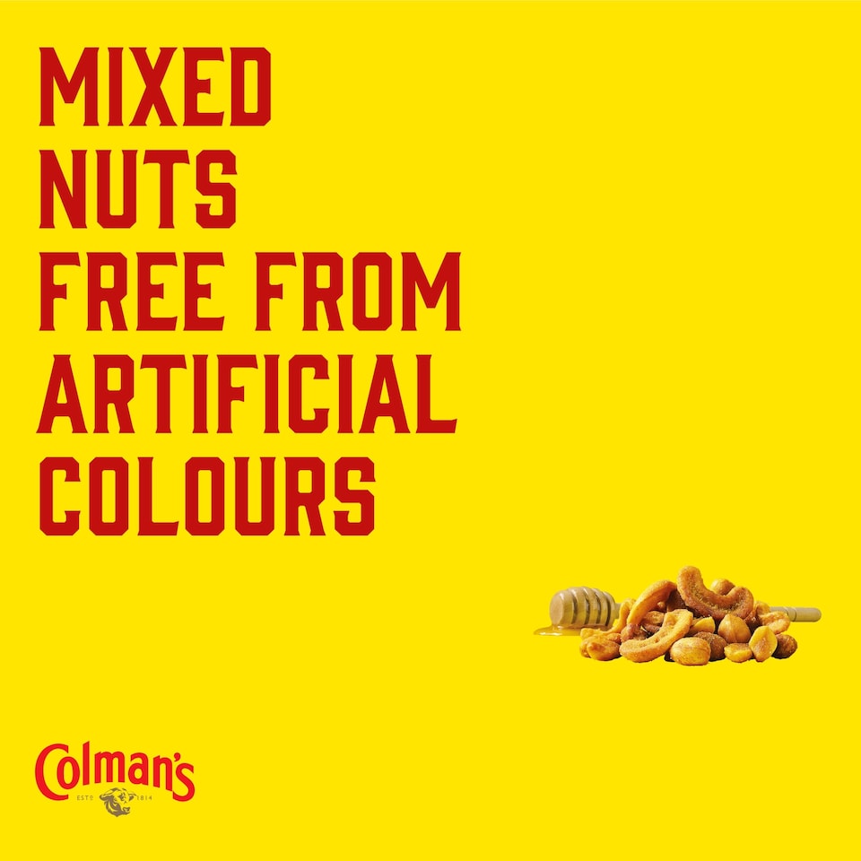 image 1 of Colman's Honey Mustard Peanuts & Cashews 130g