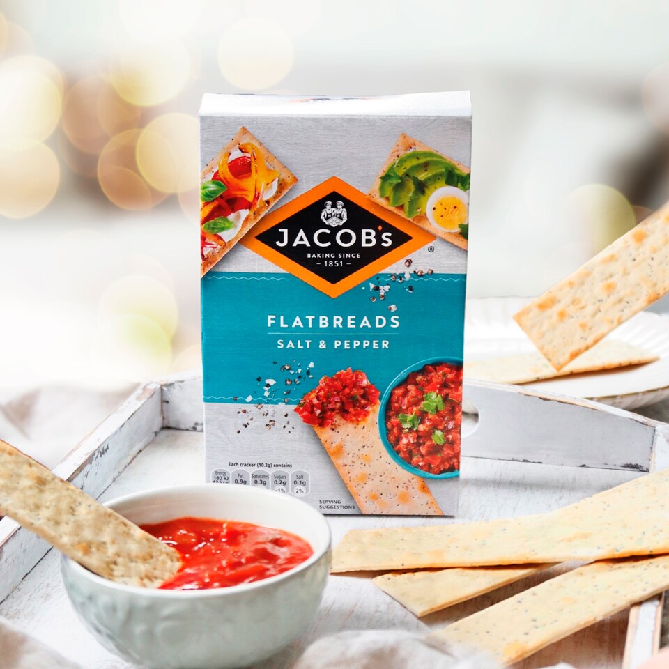 image 1 of Jacobs Flatbread Salt & Cracked Black Pepper 150G