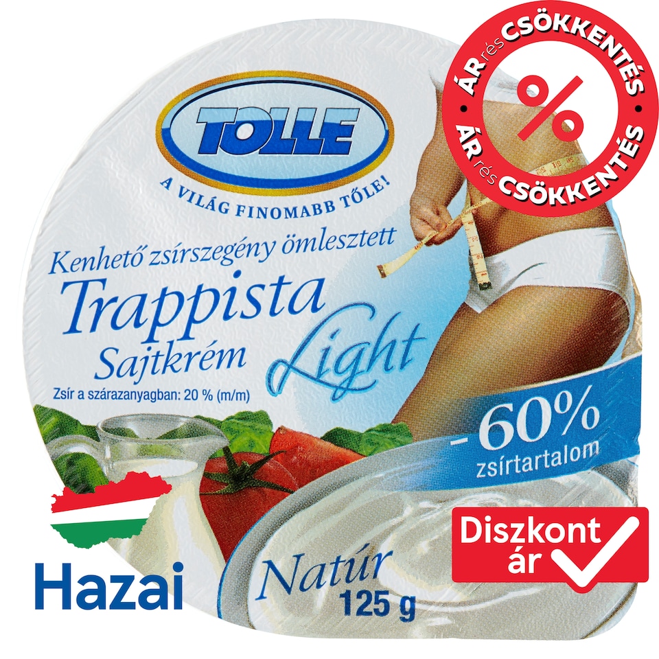 image 1 of Tolle Light Low-Fat Unflavoured Processed Trappist Cheese Spread 125 g