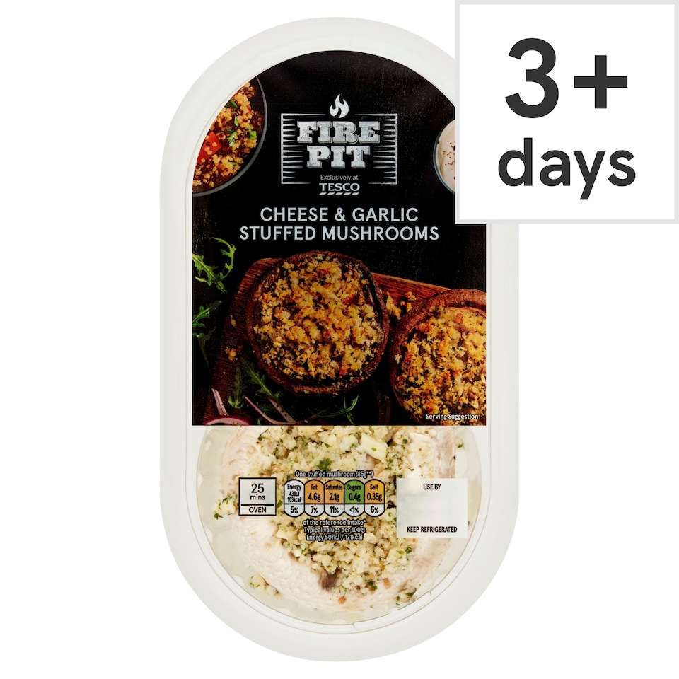 Tesco Garlic & Cheese Mushrooms 200g