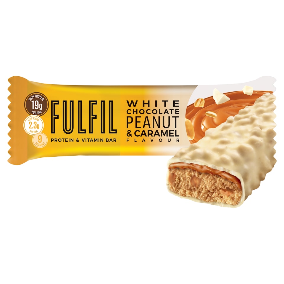 image 1 of Fulfil White Chocolate Peanut & Caramel Vitamin Protein Bar 55G
