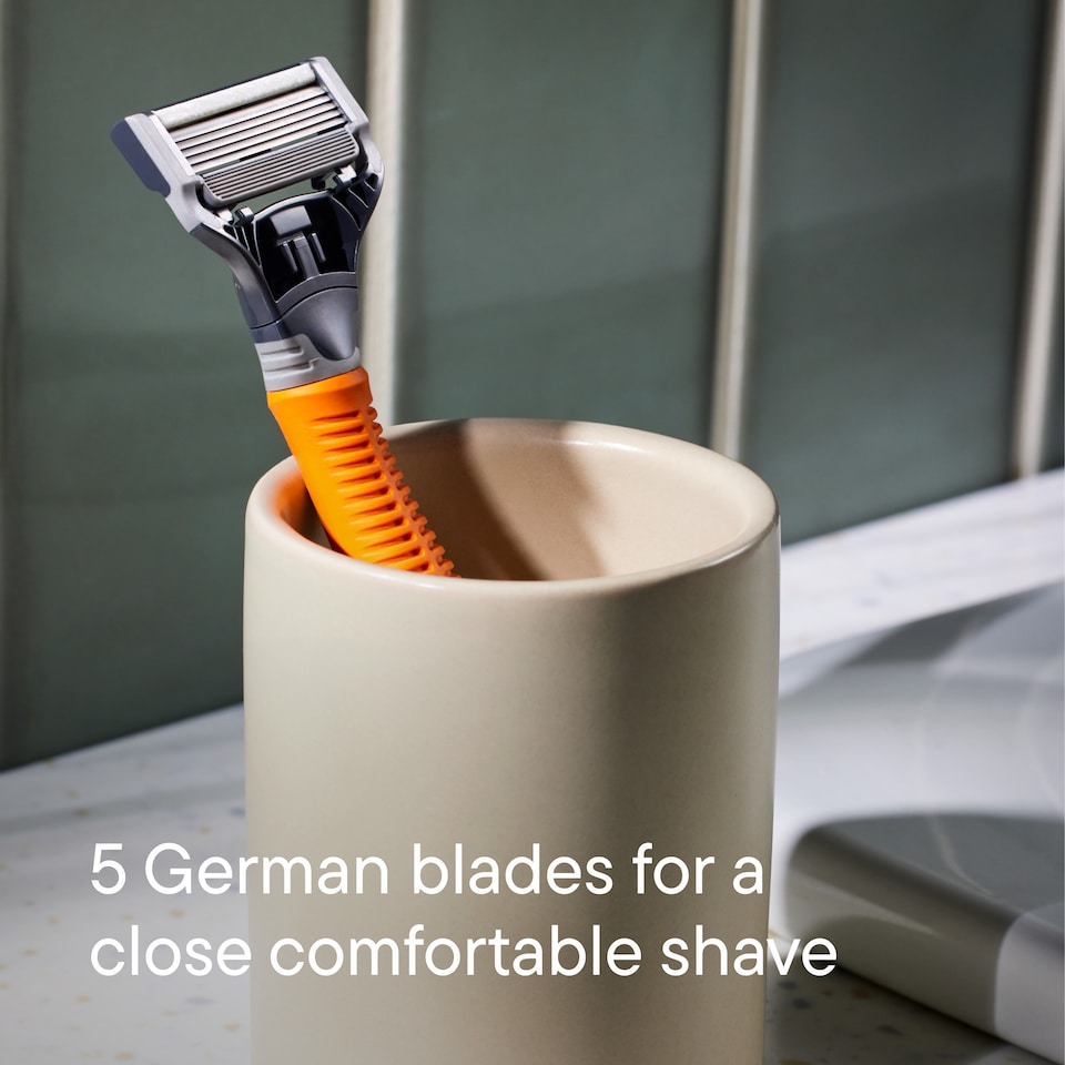 image 1 of Harry's 5 Blade Razor, Bright Orange