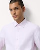 image 1 of F&F Pure Cotton Textured Slim Fit Shirt in Pink