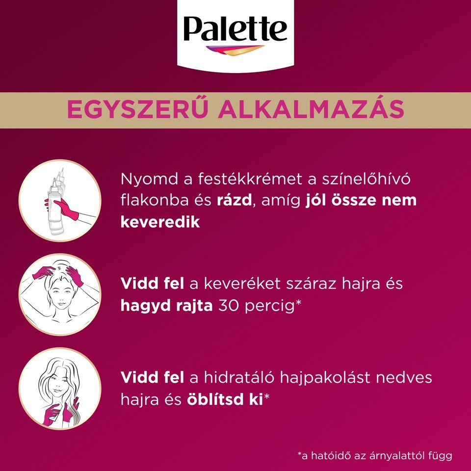 Palette Deluxe 1-1 kékesfekete tartós hajfesték  1. kép