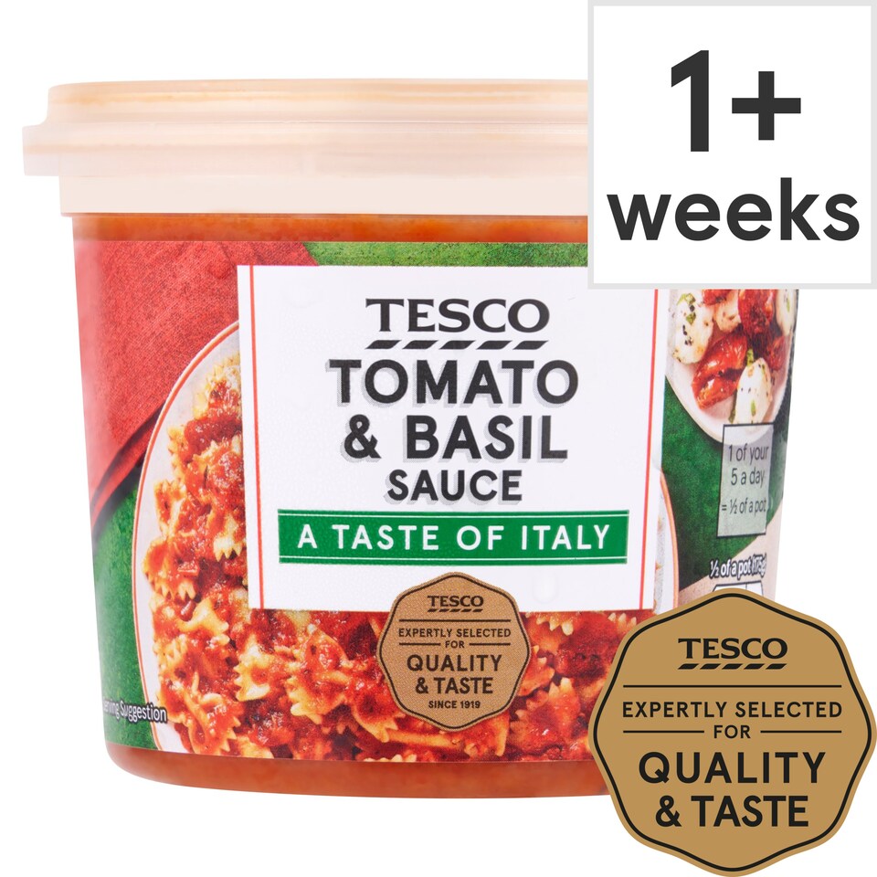 Tesco Tomato & Basil Sauce 350G Tesco Groceries
