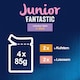 obrázok 3 z Felix Fantastic Junior kapsičky pre mačiatka kura, losos v želé 4 x 85 g