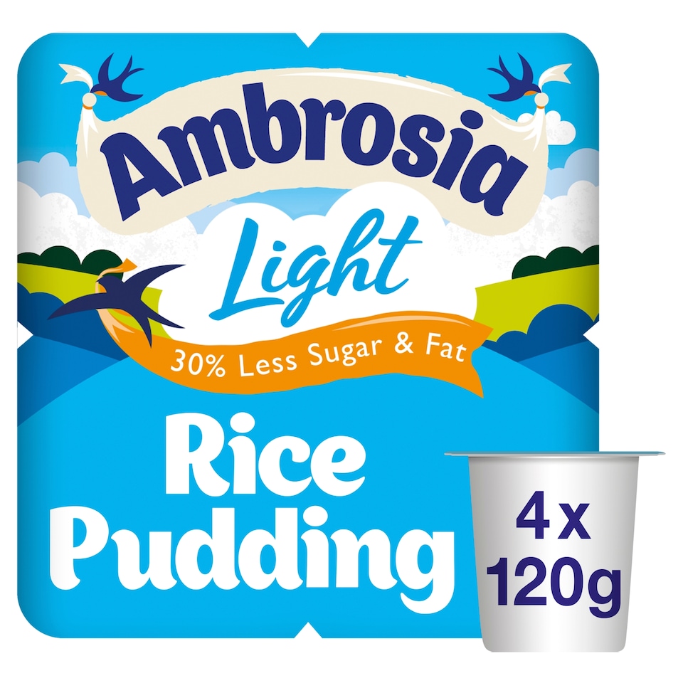 image 1 of Ambrosia Ready to Eat Light Rice Pudding 4x120g