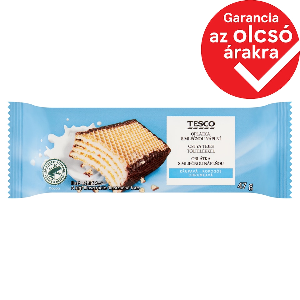 Tesco Wafer with Milk Filling 47 g