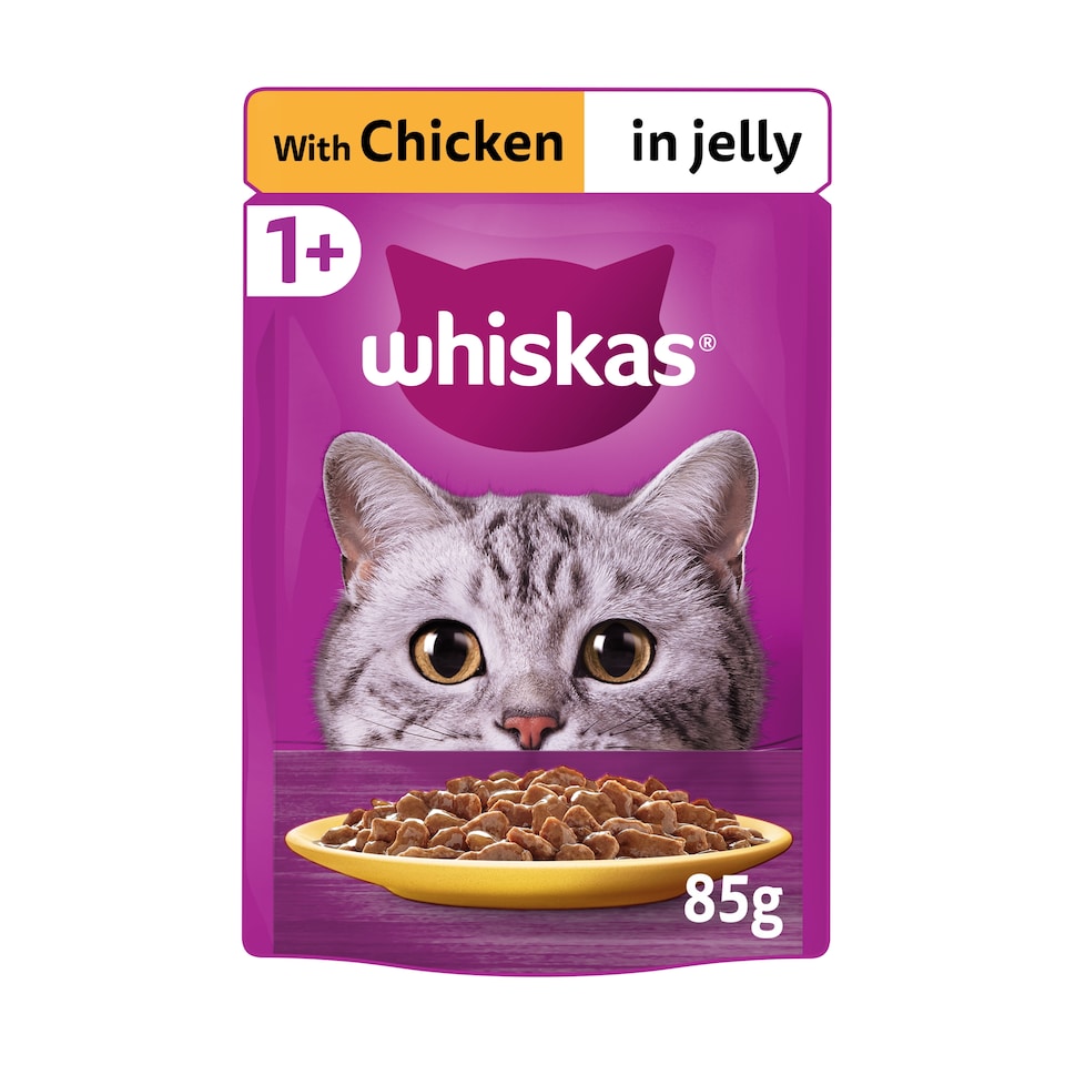image 1 of Whiskas 1+ Chicken In Jelly Cat Food 85G