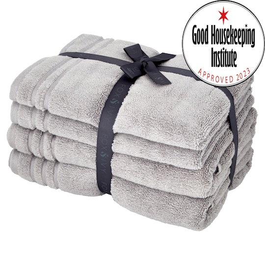 Fox & Ivy 4 Piece Hygro Tencel Towel Bale Silver Tesco Groceries