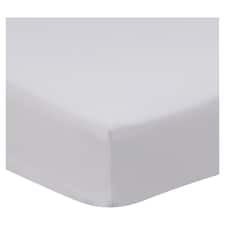 F&F Home Bedding Supersoft Silver Fitted Sheet Double