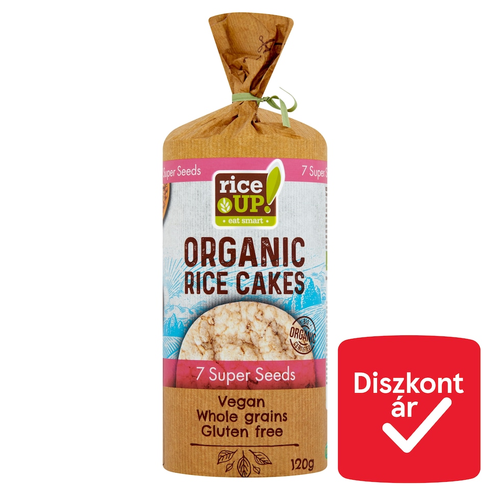 image 1 of RiceUp! Eat Smart Organic Brown Rice Cakes with Super Seeds 120 g