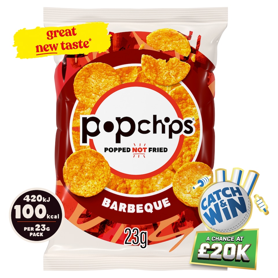 Popchips Bbq Popped Potato Chips 23G