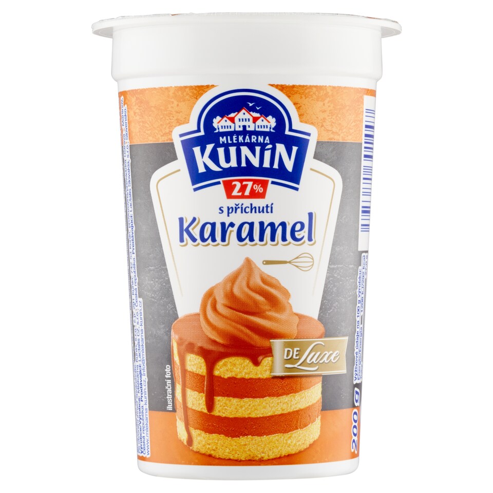 Mlékárna Kunín Ochutená smotana karamel de luxe 27% 200 g