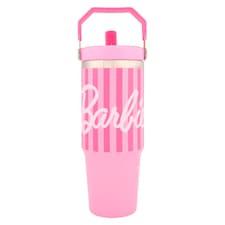 Barbie Stripe Top Handle Hydra Tourer Water Bottle 900ml