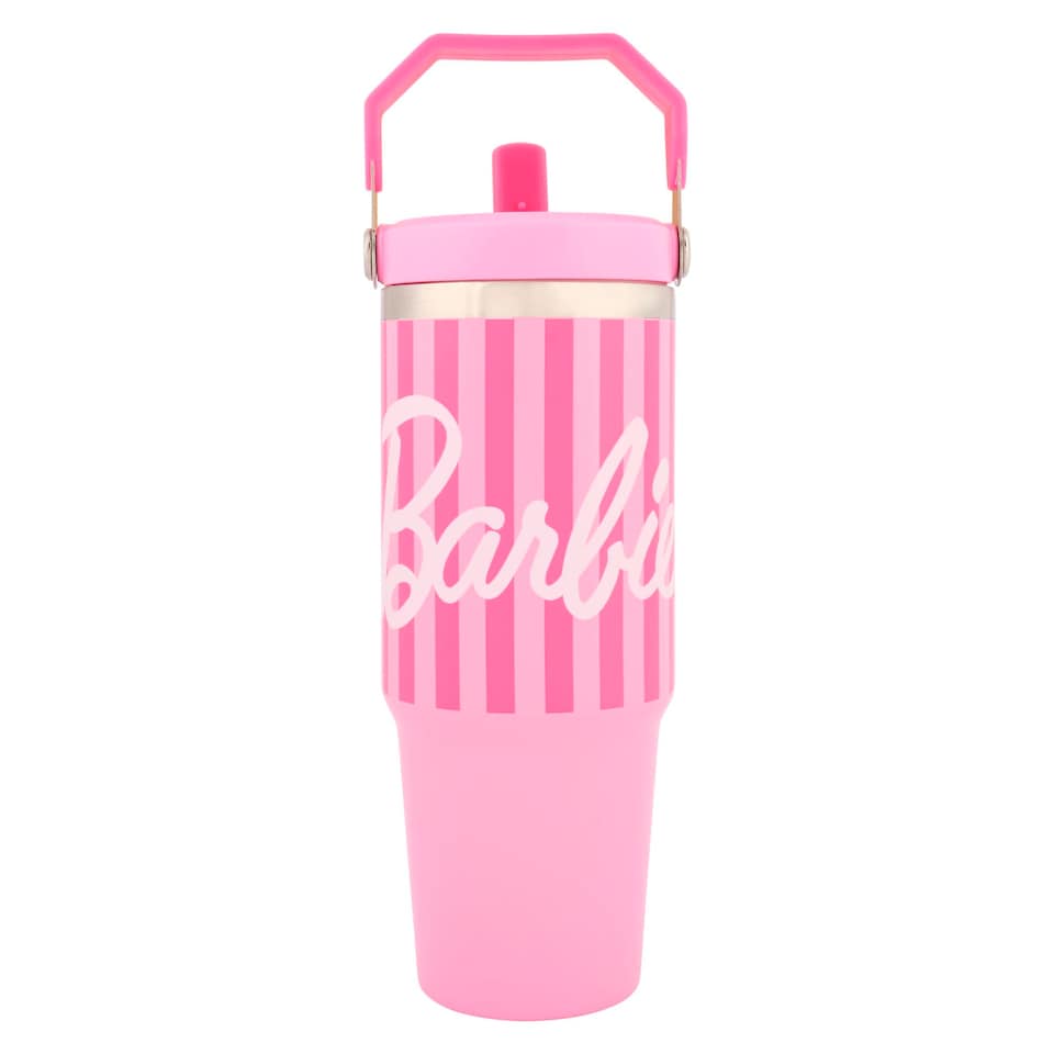 image 1 of Barbie Stripe Top Handle Hydra Tourer Water Bottle 900ml