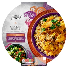 Tesco Finest Chicken Korma with Butter Cumin Rice 400g
