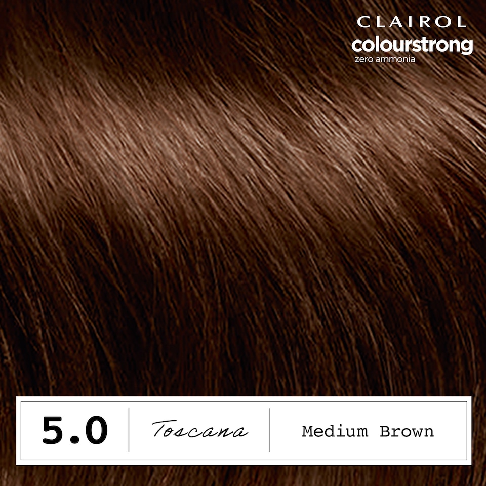 image 1 of CLAIROL COLOUR STRONG PERMANENT HAIR DYE - 5.0 MEDIUM BROWN