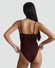 image 3 of F&F Contour Strappy Lace Trim Bodysuit in Purple