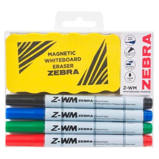 Zebra Whiteboard Marker With Eraser Tesco Groceries