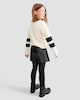 image 3 of F&F Girls Faux Leather Pleated Skort in Black