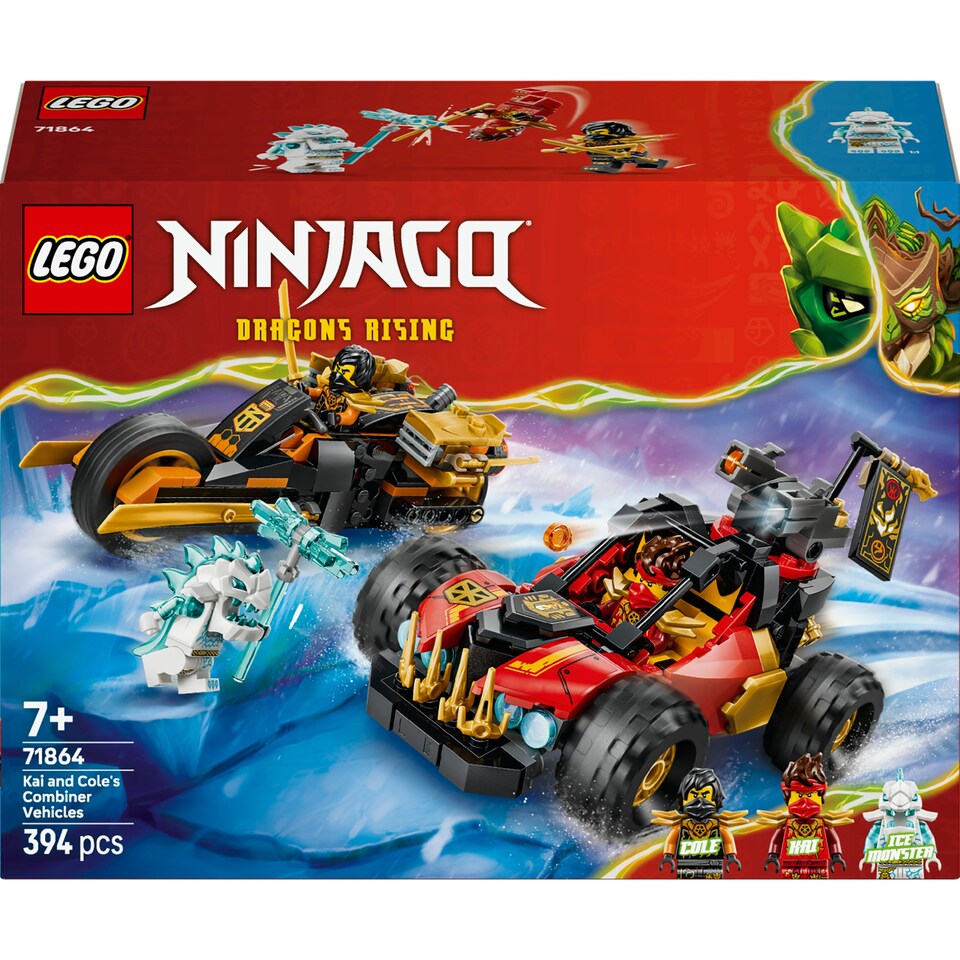 image 1 of LEGO NINJAGO 71864 Kai and Cole's Combiner Vehicles