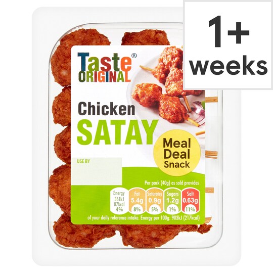 Taste Original Chicken Satay Snack 40G Tesco Groceries