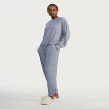 F&F Waffle Textured Drawstring Pyjama Set in Blue