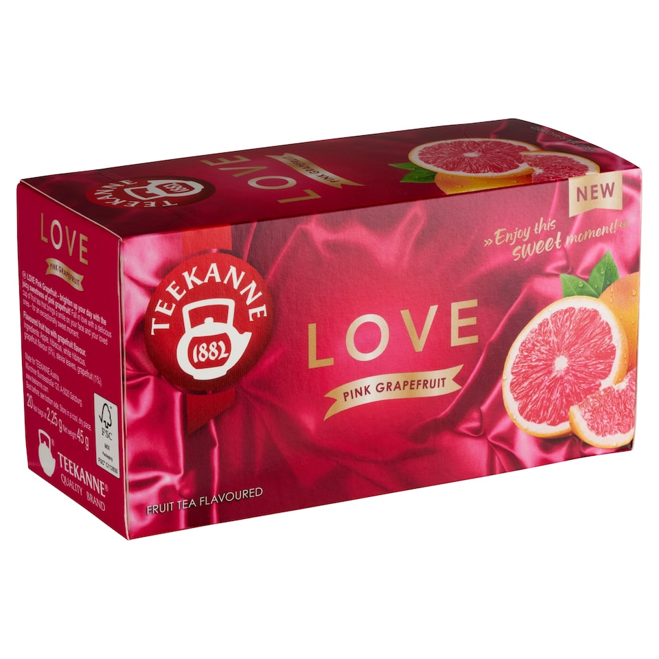 Teekanne Love Flavoured Fruit Tea with Grapefruit Flavour 20 Tea Bags 45 g