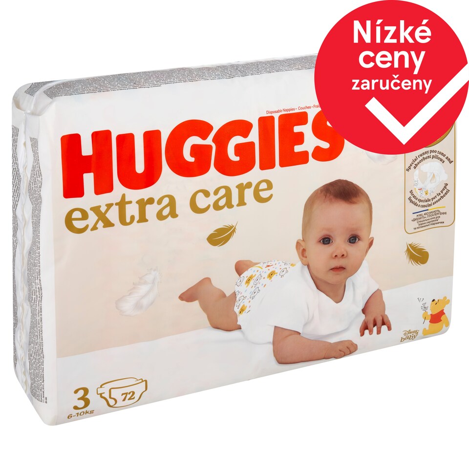 Huggies Extra Care Diapers Size Children 6-10kg 72 pcs Tesco