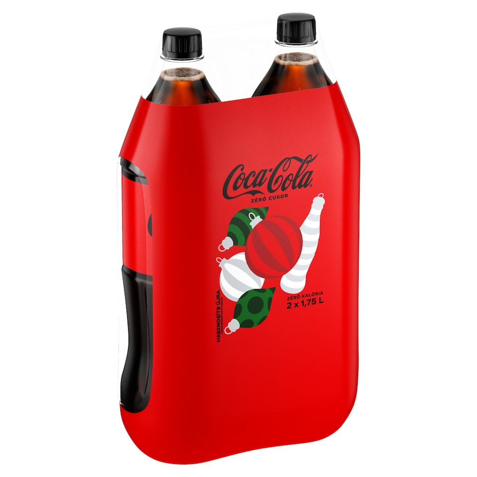 Coca-Cola zéró cukor colaízű energiamentes szénsavas üdítőital édesítőszerekkel 2 x 1,75 l