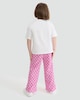 image 3 of F&F Girls 2-Piece Les Fraises T-Shirt and Check Trousers Set in Multi