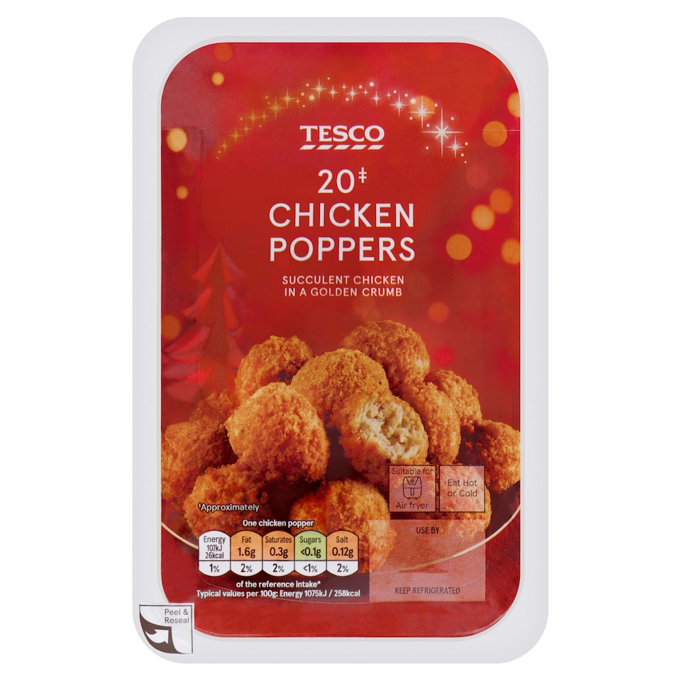 Tesco 20 Chicken Poppers 200g