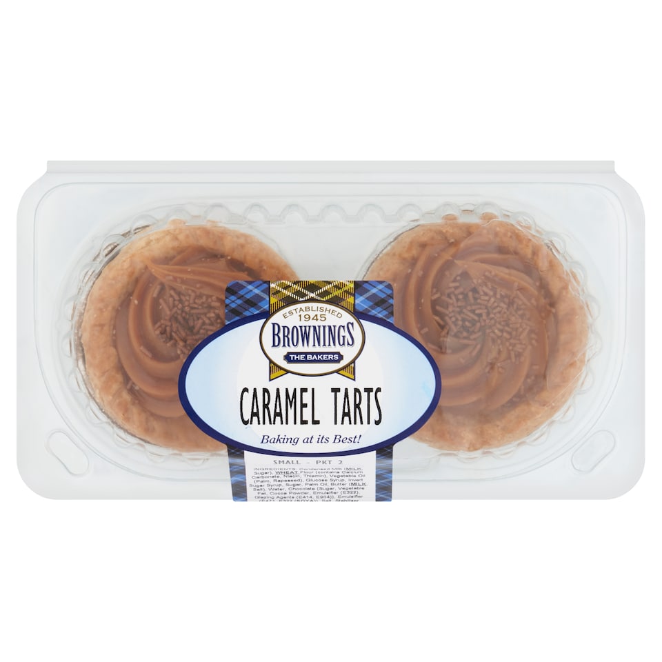 Brownings Small Caramel Tarts 2 Pack