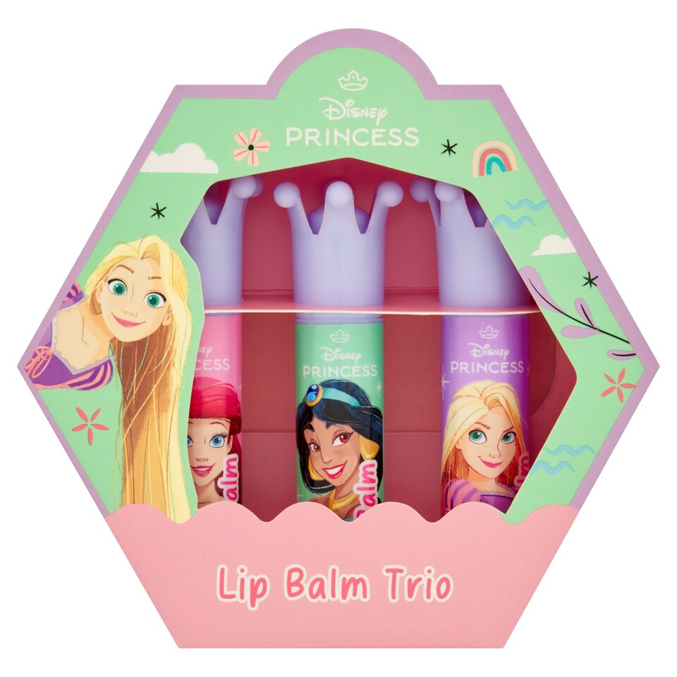 Disney Princess lip balm trio 3 x 3.5g