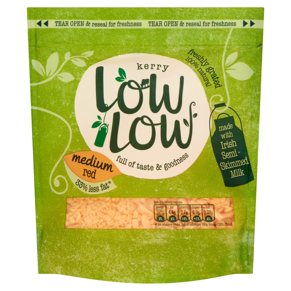 Low Low Medium Red Grated Cheese 180G