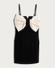 image 4 of F&F Bow Detail Mini Dress in Black