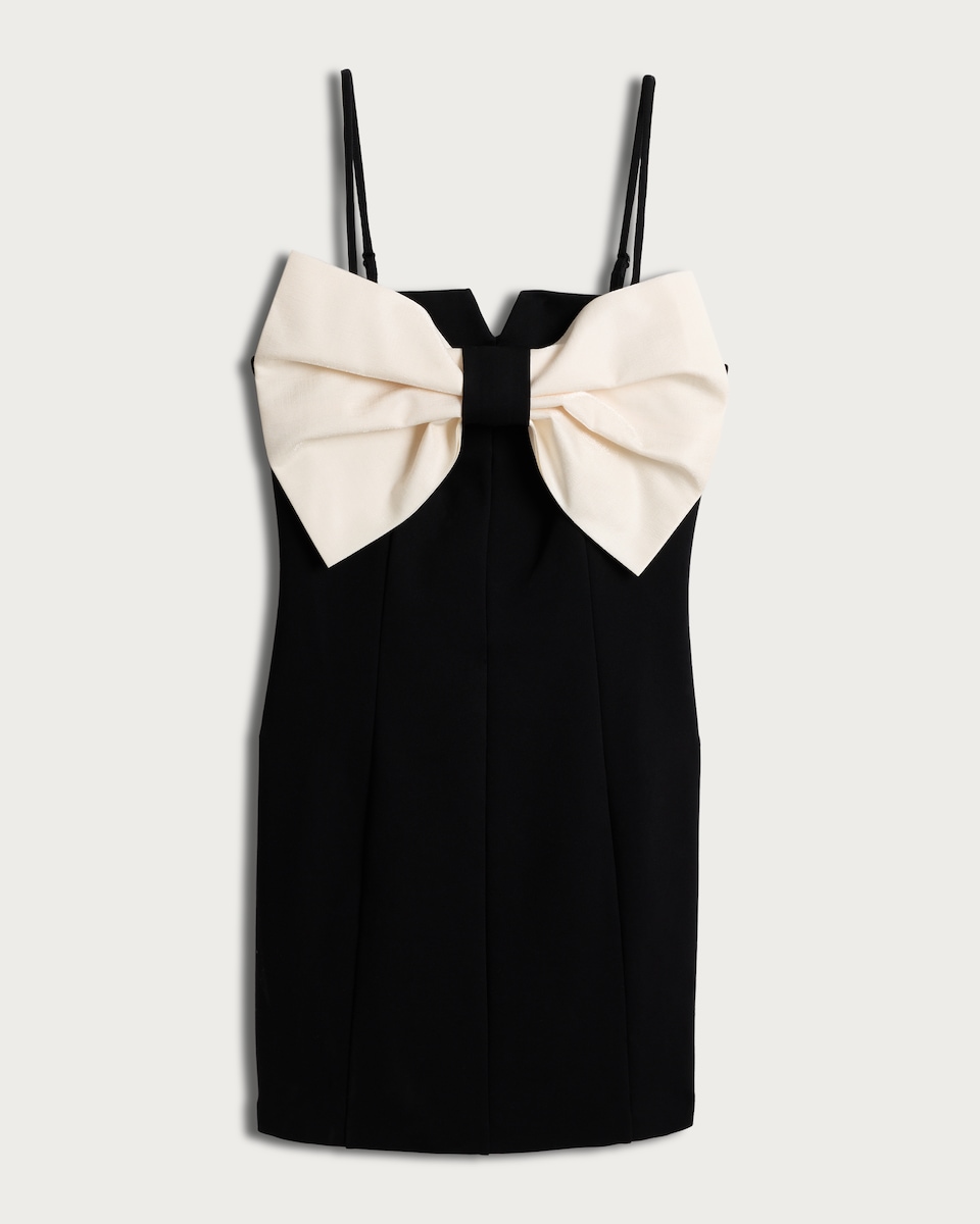 F&F Bow Detail Mini Dress in Black