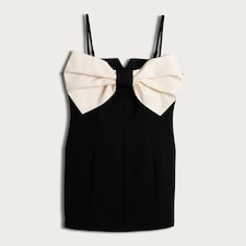 F&F Bow Detail Mini Dress in Black