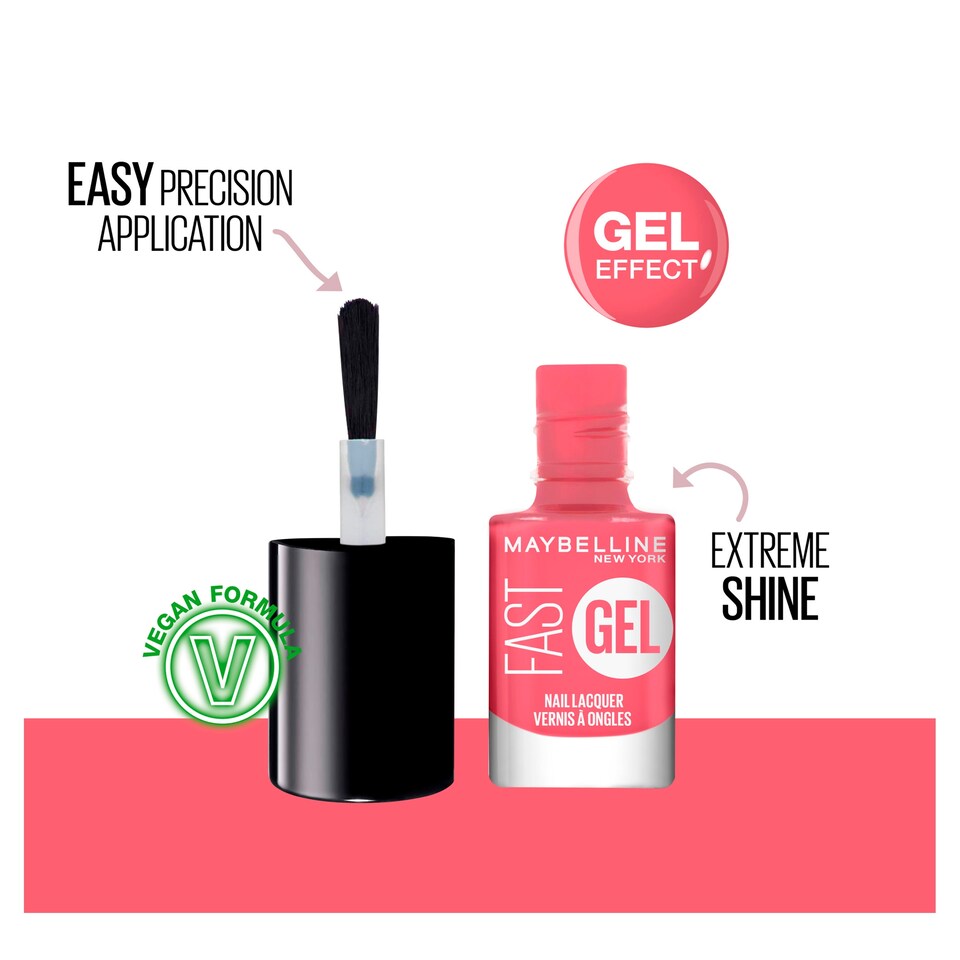 image 1 of Maybelline Fast Gel Nail Lacquer Orange Shot 6.7Ml