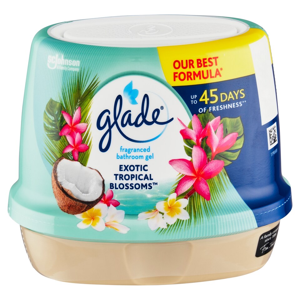 obrázok 1 z Glade Exotic Tropical Blossoms vonný gél do kúpeľne 180 g