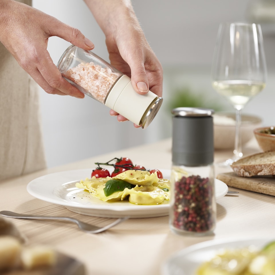 image 1 of Joseph Joseph Duo No-spill Salt & Pepper Set