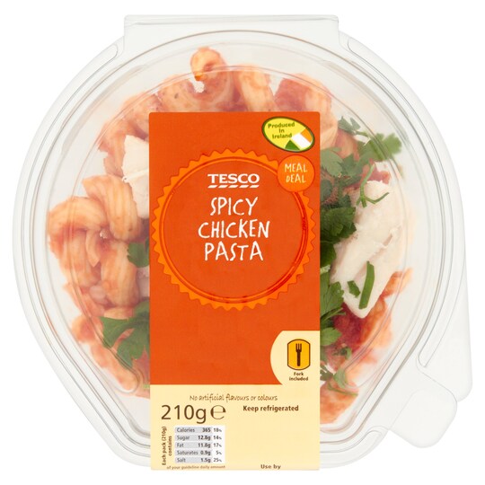 Tesco Spicy Chicken Pasta 210G Tesco Groceries